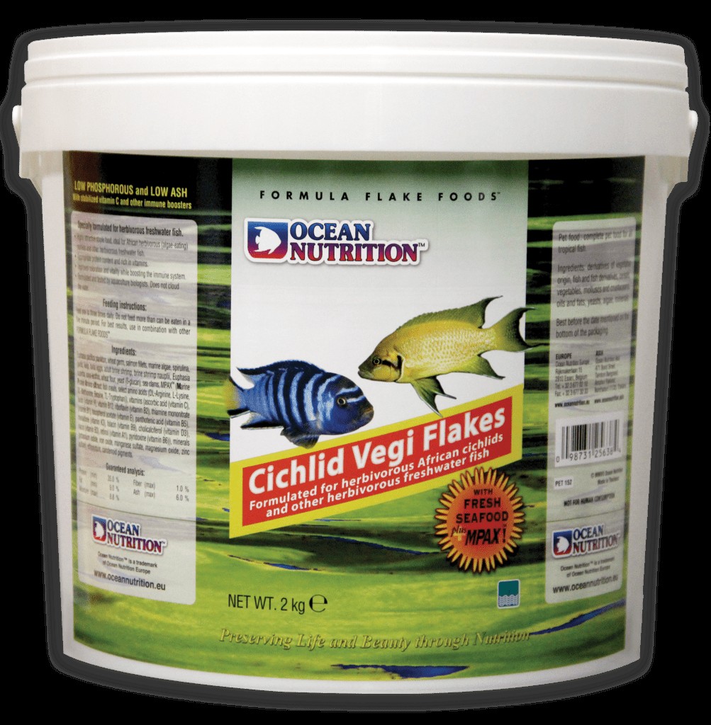 Ocean Nutrition Cichlid Vegi Flakes - Dieta Especifica para Cíclidos Herbívoros y Omnívoros - Imagen 2