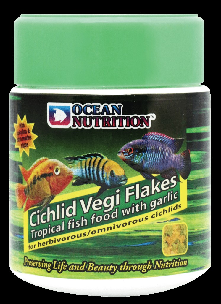 Ocean Nutrition Cichlid Vegi Flakes - Dieta Especifica para Cíclidos Herbívoros y Omnívoros
