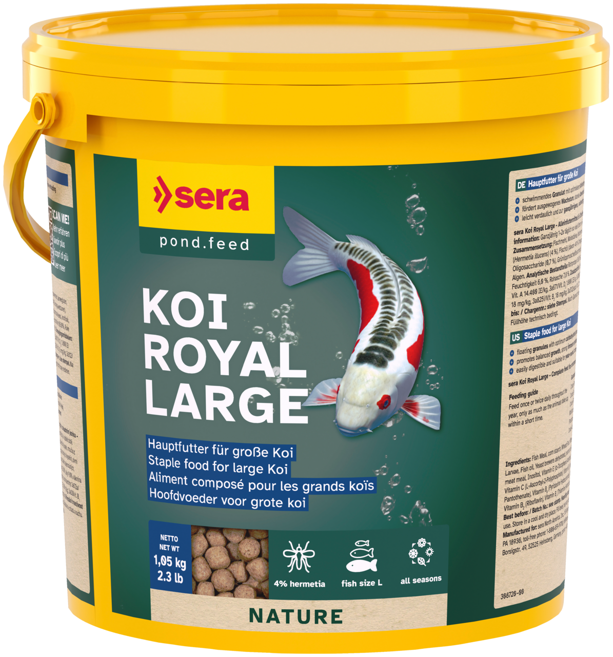 Sera Koi Royal Large - Alimento Principal para Kois a partir de 25 cm
