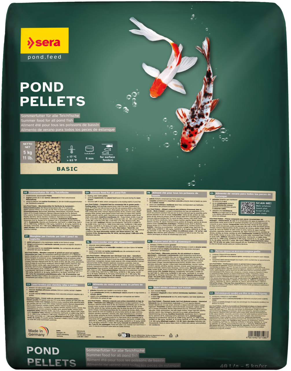 Sera Pond Pellets - Alimento de Verano para Todos los Peces de Estanque - Imagen 2