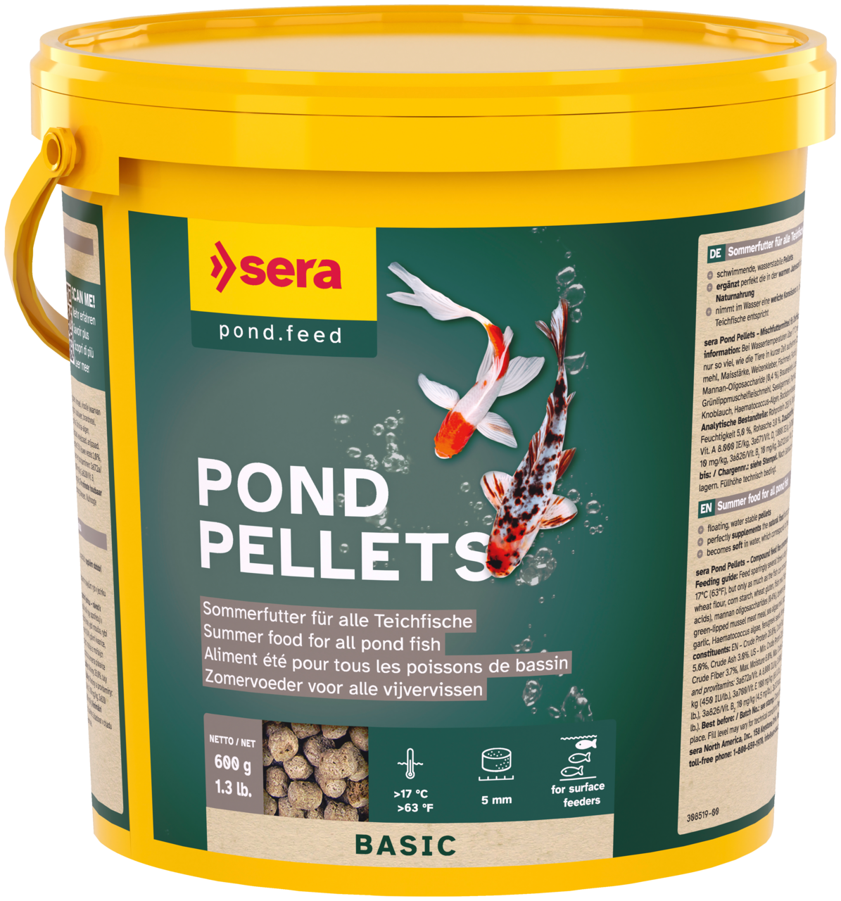 Sera Pond Pellets - Alimento de Verano para Todos los Peces de Estanque