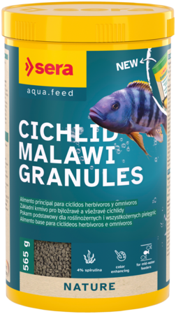 Sera Cichlid Malawi Granules - Alimento Principal para Ciclidos Herbívoros