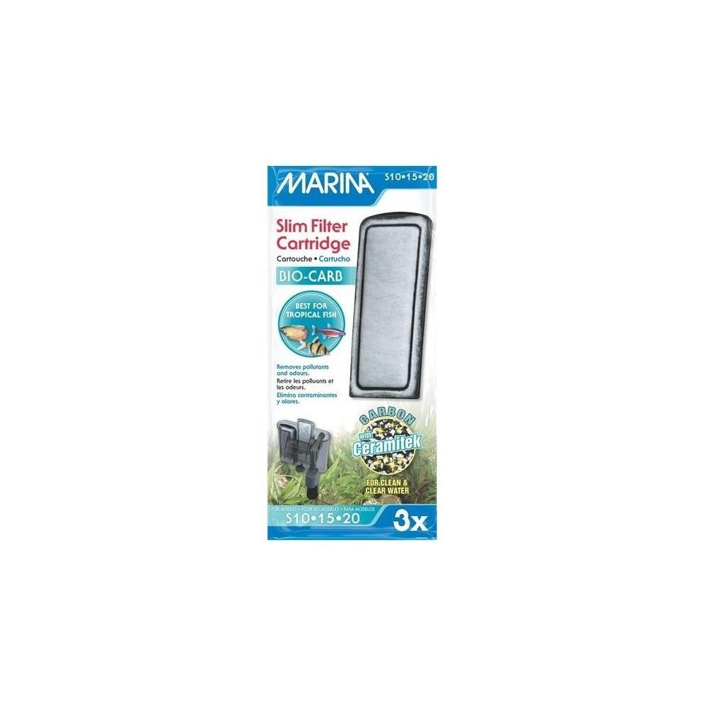Marina Slim Bio Carb - Material Filtrante para Filtros - 3 Ud