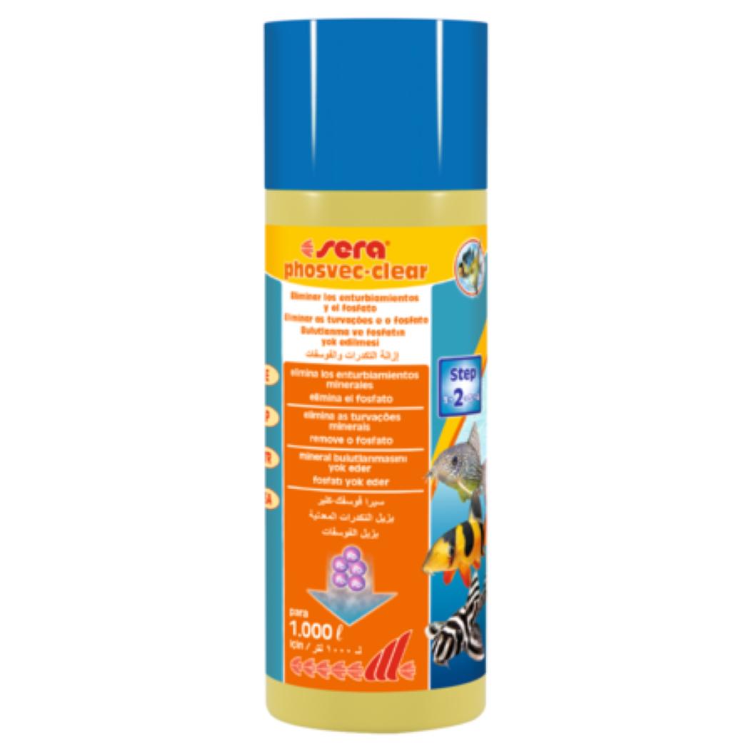 Sera Phosvec-Clear - Para un Agua Pura y Cristalina en Acuarios